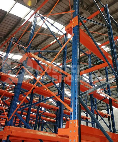 Drive-In Type Steel Racks Food Manufacturing Facility